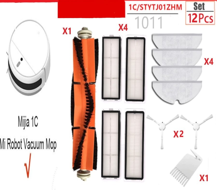 Kit De Repuestos Para Mi Robot Vacuum Mop 1c, 12pcs