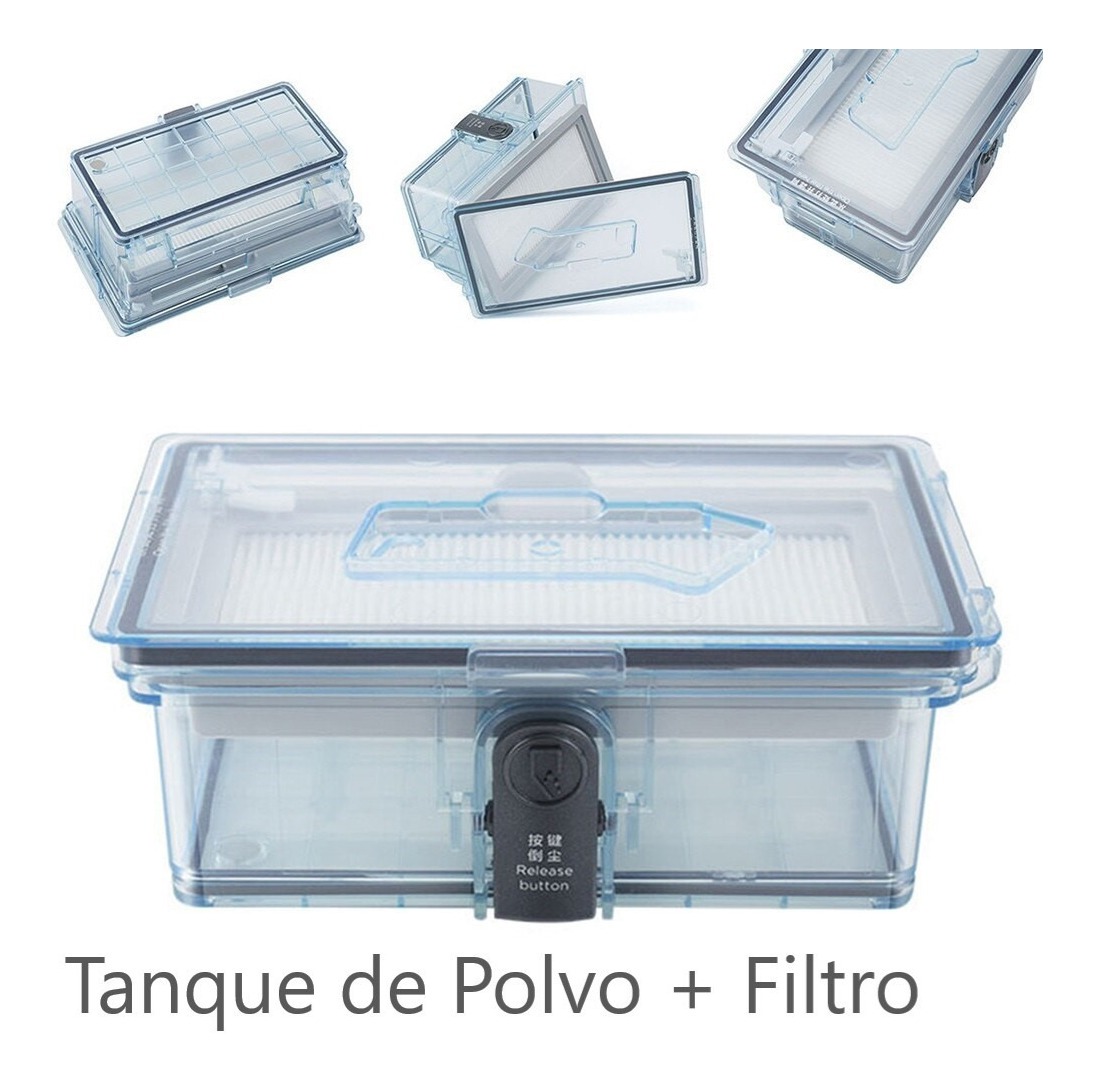 Repuesto Caja de Polvo para Samsung Powerbot-e Tanque De Polvo + Filtro. (2 pcs)