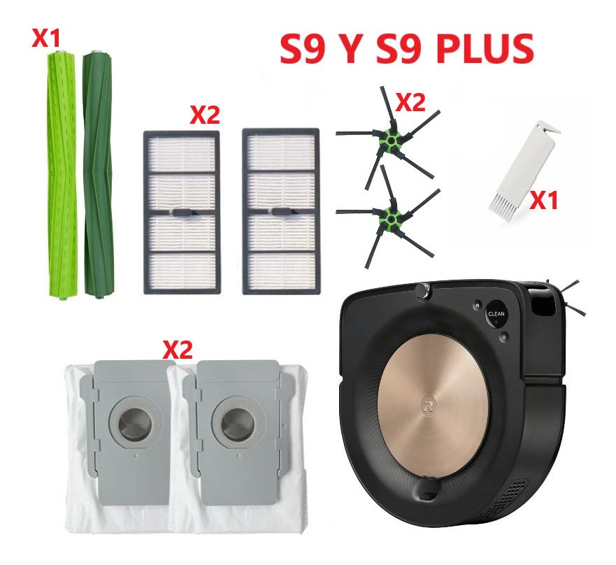 Kit Repuestos para Irobot Roomba S9 Y S9 Plus s.(8 Pcs)
