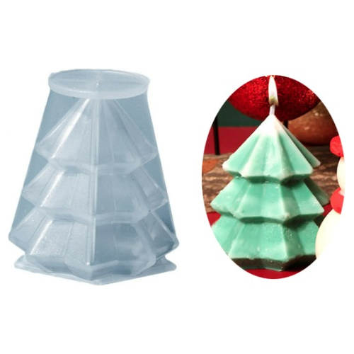 Molde Silicona Velas Y Jabón Árbol De Navidad G