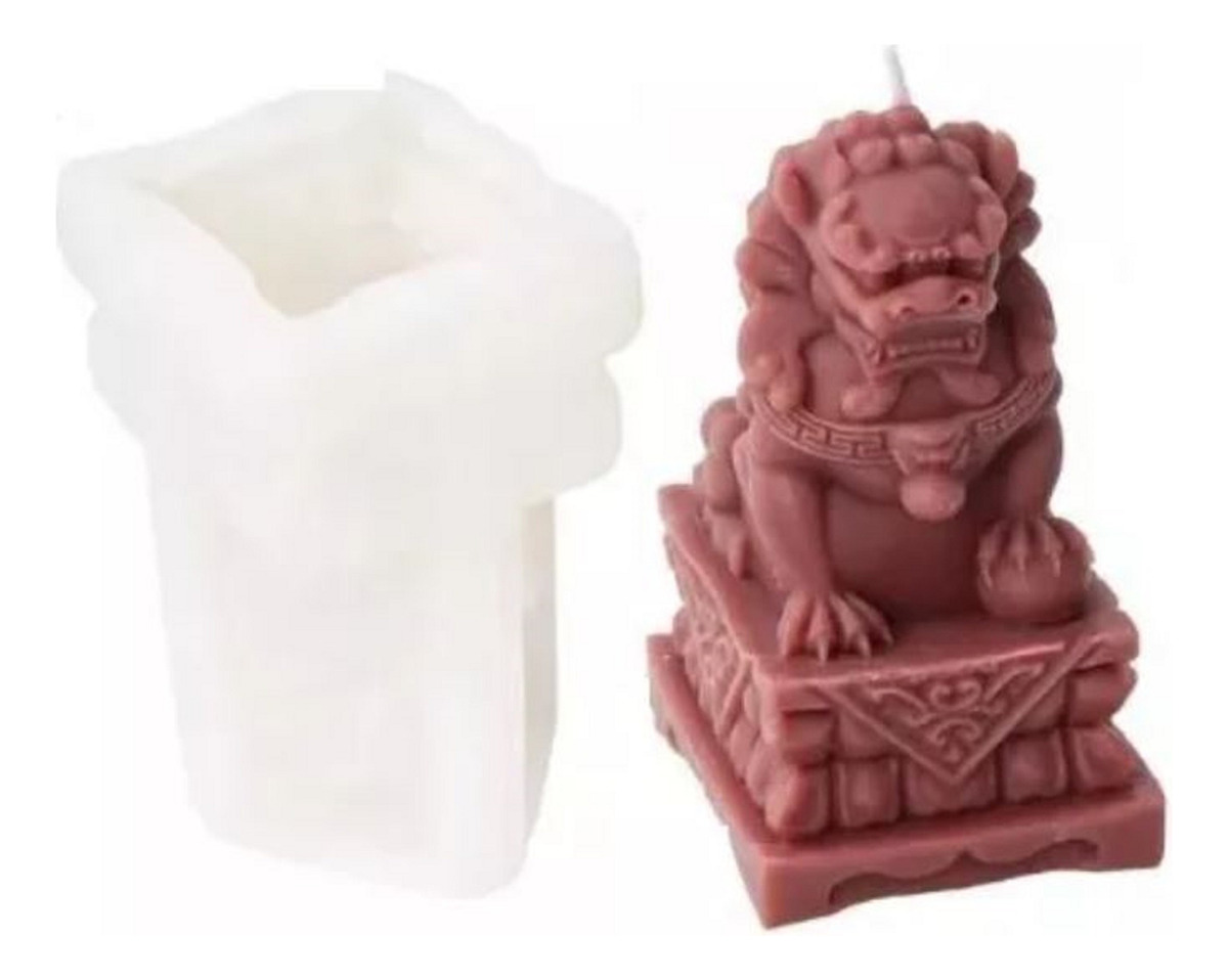 Molde Silicona Velas Y Jabón León De Piedra