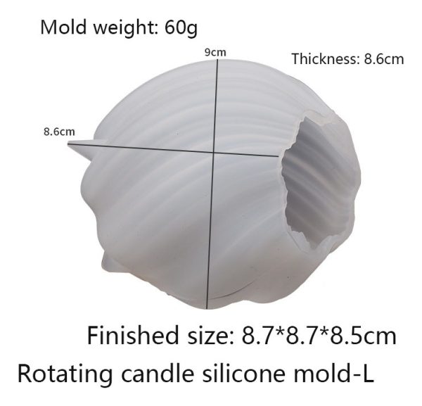 Molde Silicona Velas Y Jabón Esfera Giratoria L - Imagen 2