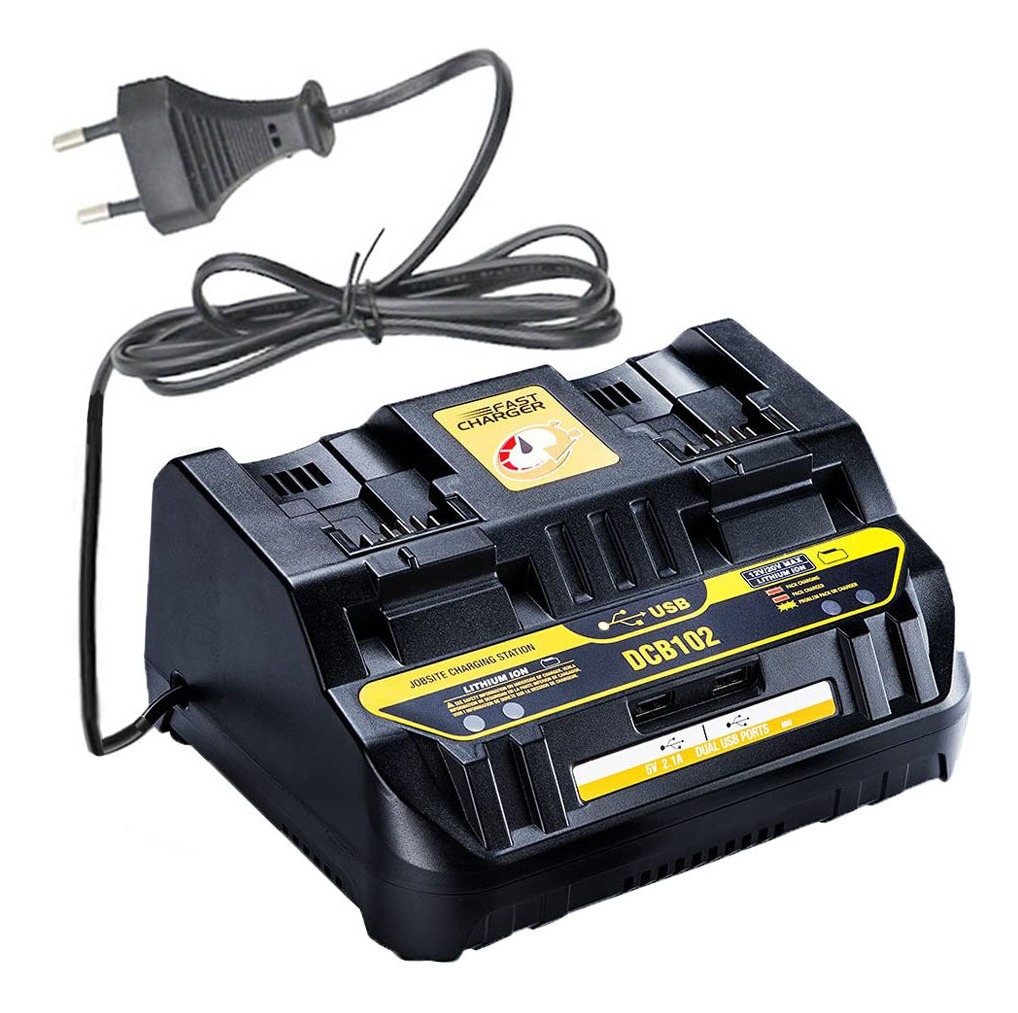 Cargador Batería Para Dewalt Doble 12v 20v Carga Rapida