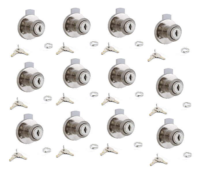 Cerradura O Chapa Cajón Tipo Redonda Cilindro 19mm 12un