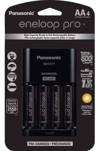 Panasonic Eneloop Pro: 4 Baterías Y Cargador (2550 Mah)