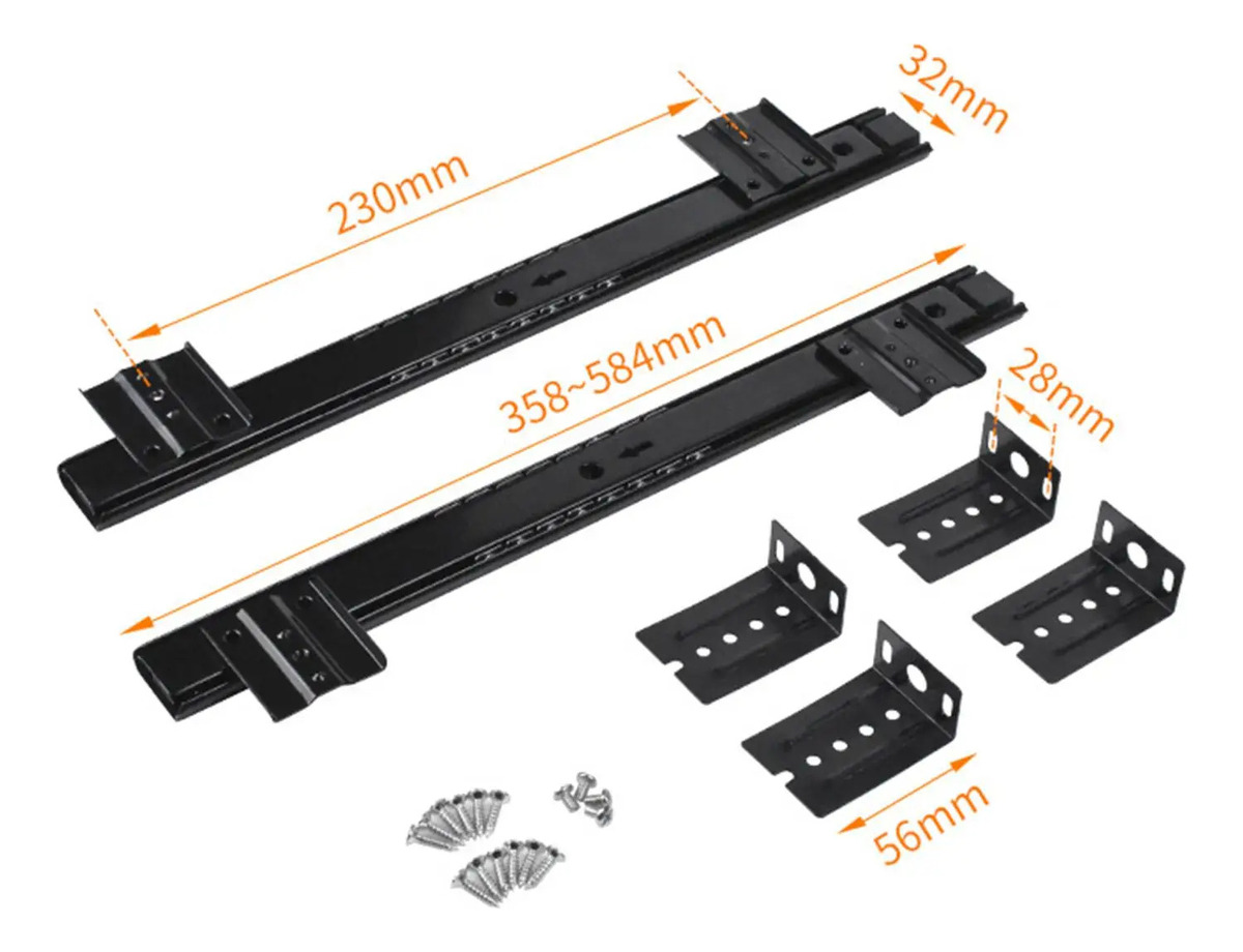 Correderas Rieles Metalicas Para Bandejas Porta Teclado 1par