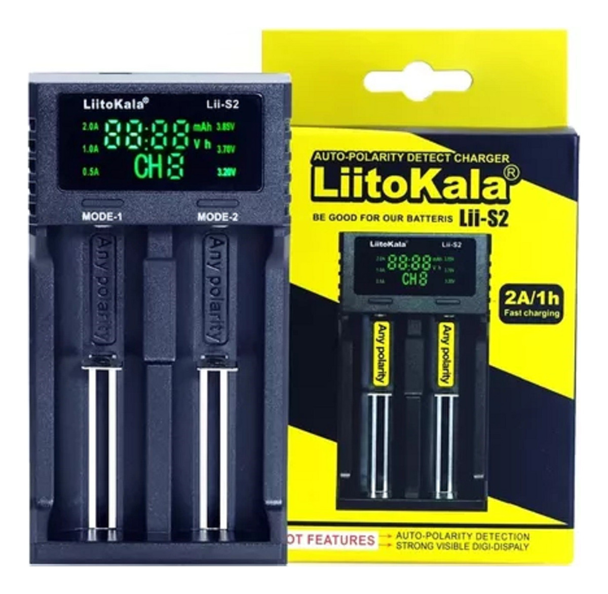 Cargador De Pilas Liitokala Lii-s2 5v Usb Entreda