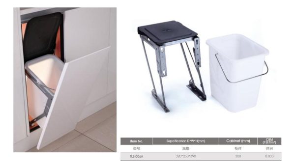 Basurero Para Puerta Cocina Abatible 18lt, 32anc X 37alt 1pc - Imagen 3