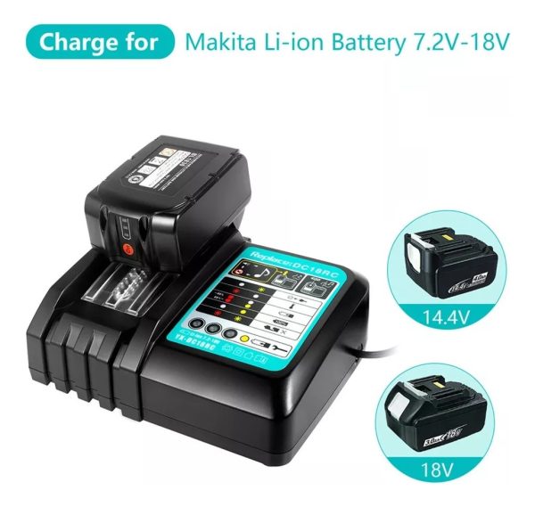 Cargador Batería Para Makita Dc18 18v - Imagen 2