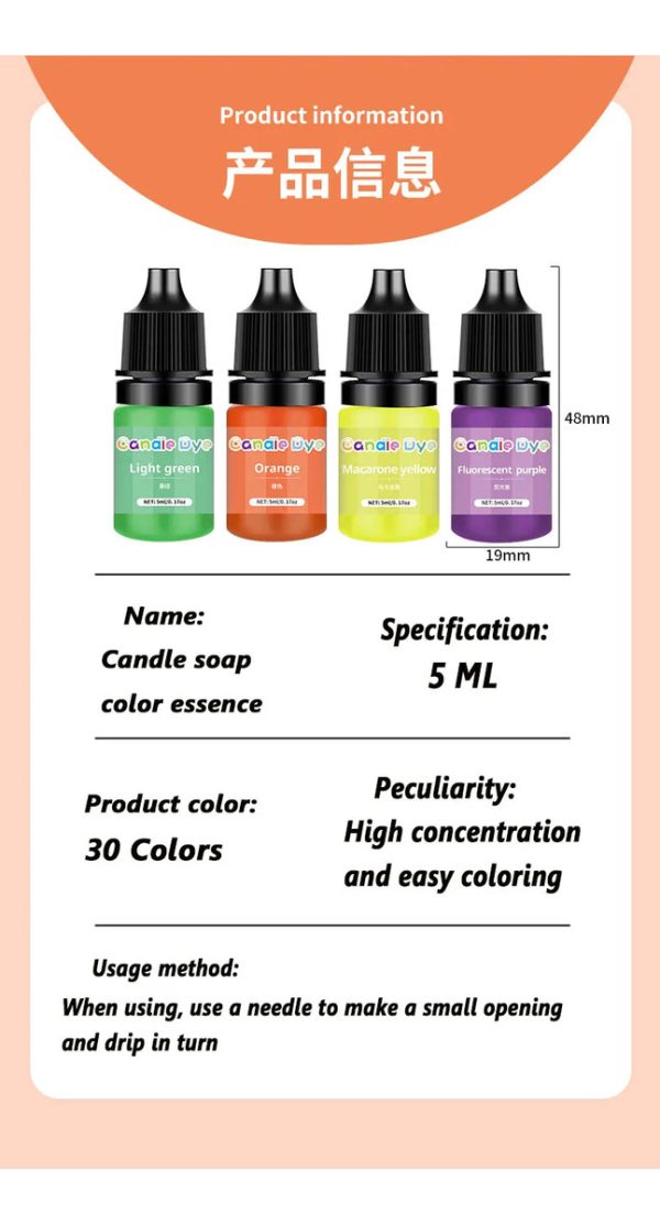 Colorante Vela Y Jabón Pigmento En Aceite Super Concentrado - Imagen 3