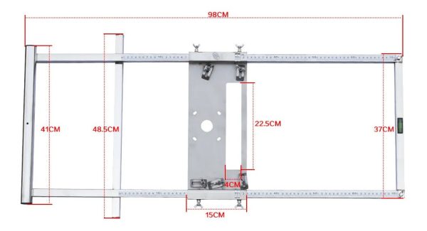 Regla Corte Guía Para Sierra 7  1/2  8  1/2  O Router De Mano - Imagen 2