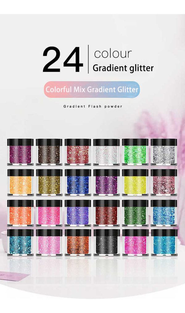 Glitter Para Resina Epoxica 24 Colores Decoración Brillantes - Imagen 4