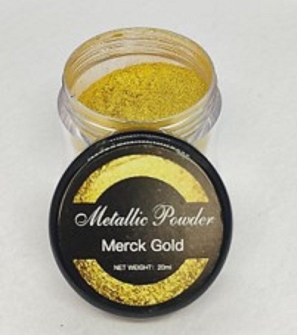 Pigmento Polvo Oro Merck Para Resina Slime Jabón 20ml - Imagen 2