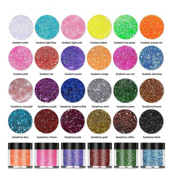 Glitter Para Resina Epoxica 24 Colores Decoración Brillantes - Imagen 5