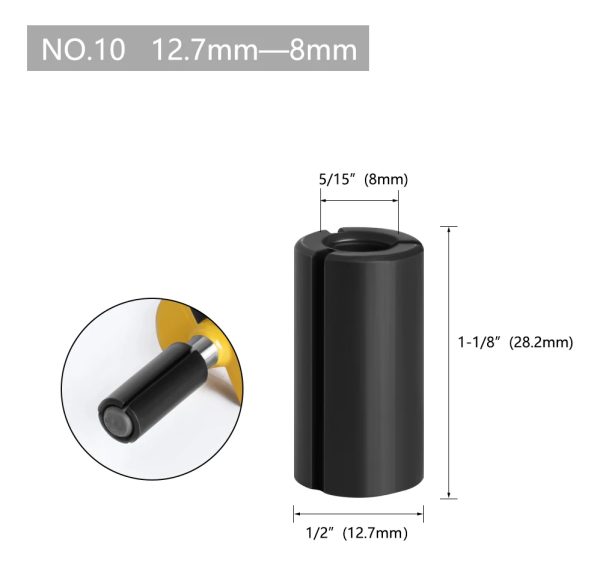 Fresa Reductor Adaptador Vastago Fresadora Router Tupi 5pcs - Imagen 6