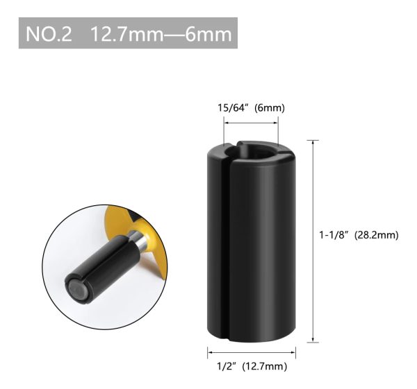 Fresa Reductor Adaptador Vastago Fresadora Router Tupi 5pcs - Imagen 3