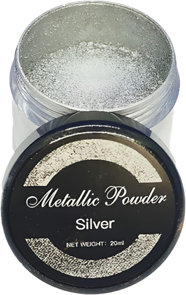 Pigmento Polvo Plata Plateado Para Resina Slime Jabón 20ml