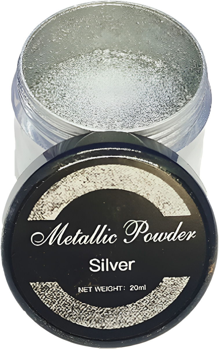 Pigmento Polvo Plata Plateado Para Resina Slime Jabón 20ml