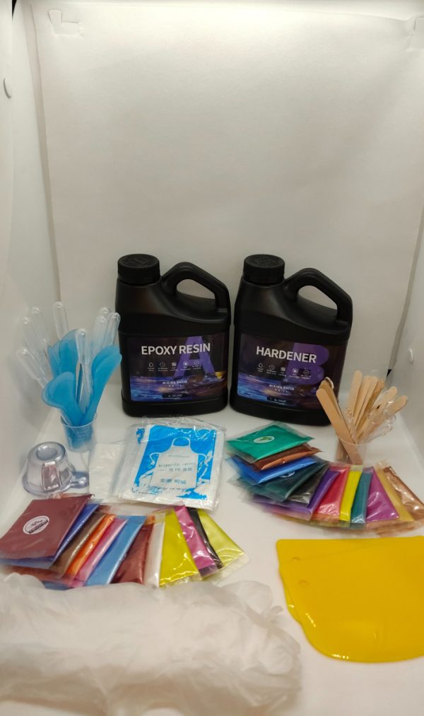 Resina Epóxica 2kg 86 Piezas Profesional Especial Mesa - Imagen 2