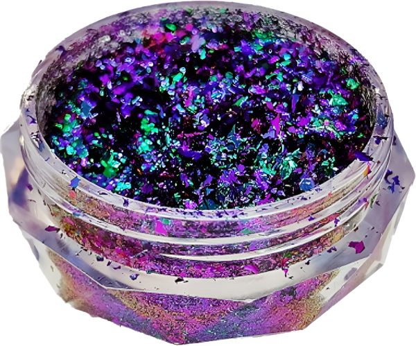 Pigmento Escamas Camaleon Verde Resina Slime Uñas Vela