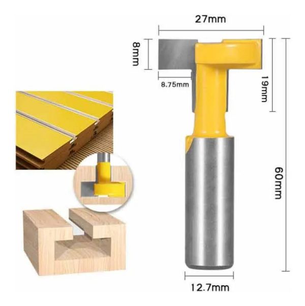 Fresa Madera Ranurar Panel Vástago 1/2 (12.7) - Imagen 2