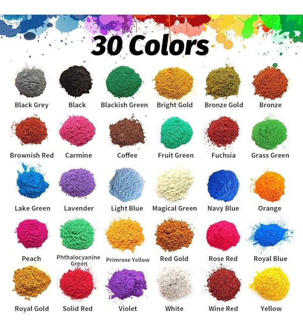 Colorante Para Vela Y Jabón Pigmento 30 Colores Mármol Nácar - Imagen 2