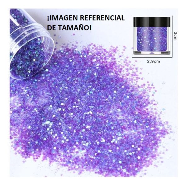 Glitter Oro Rosa Para Resina Uñas Llaveros Aros Pigmento - Imagen 3