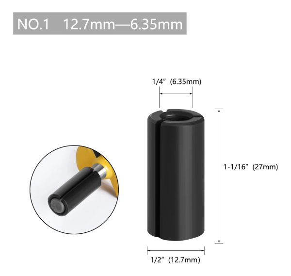 Fresa Reductor Adaptador Vastago Fresadora Router Tupi 5pcs - Imagen 2