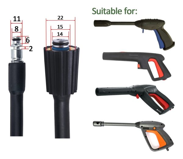 Manguera Hidrolavadora Para Makita Hw101 20mts - Imagen 2