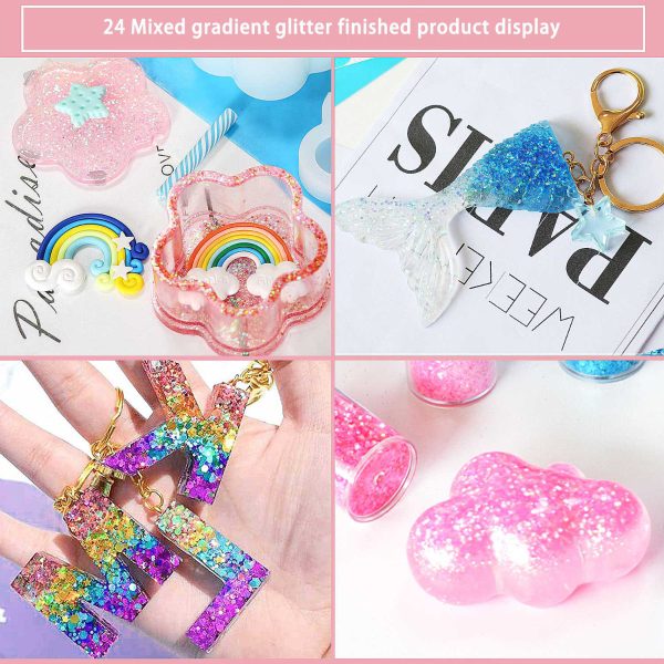 Glitter Para Resina Epoxica 24 Colores Decoración Brillantes - Imagen 3