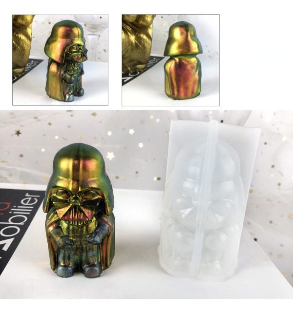 Molde Silicona Velas Y Jabón Darth Vader Mini - Imagen 2
