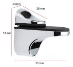 Soporte Repisa Vidrio De 3 A 20mm Cromado 2 Unidades - Imagen 6