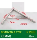 Soporte Escuadra Repisa Colgador 15cm 1 Unidad Acero Inox - Imagen 2