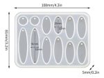 Molde Silicona Resina Uv Collar Llavero Figuras Geométricas - Imagen 5
