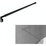 Barra De Soporte De Vidrio De Ducha Negro 80-100cm