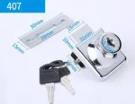 Cerradura Puerta Vidrio Mueble Simple De 3 A 8mm - Imagen 3