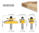 Fresa Madera Puerta Vástago De 1/2 Tupi 3pcs Tipo L - Imagen 3