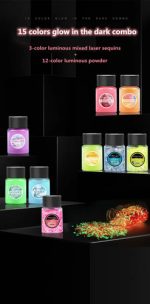 Pigmento Fluorescente Para Maquillaje, Uñas, Labiales 12+3 - Imagen 6