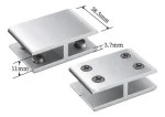 Separador Soporte Conector Para Vidrio O Acrilico 8-10mm 2u - Imagen 2