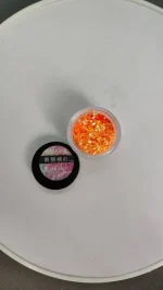 Glitter Naranjo Rojizo Para Resina Uñas Aros Pigmentos - Imagen 4