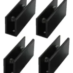 Soporte Repisa Vidrio De 6 A 10 Mm Negro 4 Unidades