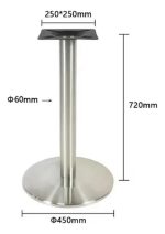 Patas Mueble Mesa Escritorio 1un 72cm Cromada Redonda - Imagen 2