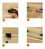 Soporte Repisa Vidrio De 6 A 10mm Negro 4 Unidades - Imagen 3