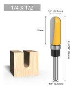 Fresa Madera Copiadora Canal Toma 1/4 4pcs - Imagen 3