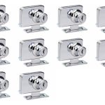 Cerradura Puerta Vidrio Mueble Doble De 3 A 8mm Pack 10 Uni