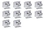 Cerradura Puerta Vidrio Mueble Doble De 3 A 8mm Pack 10 Uni