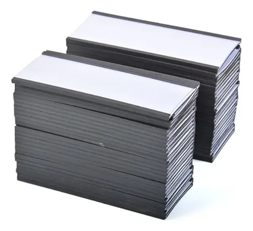 D_655396-MLC99150284142_112025-O.webp 50 Etiqueta Magnética Soporte Credencial 3,5x10cm+100 Papel - Imagen 1