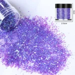 Glitter Para Resina Uv 6 Colores Aros Llaveros Colgante - Imagen 2