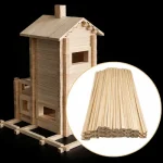 Madera De Balsa Palitos 150 X 6 X 6 Mm 10un Cuadrado - Imagen 5