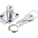 Cerradura Mueble Cajón Chapa Cuadrada Cilindro 16mm 1un